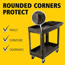 RUBBERMAID COMMERCIAL PRODUCTS UTILITY CART WITH DEEP 500 LB CAPACITY - BLACK - Like New