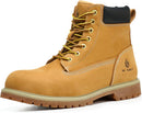 SL-SAINT MEN'S CLASSIC WATERPROOF STEEL TOE HIKING BOOTS UPGRADED 6'' 8.5 - TAN - Brand New