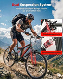 QARSWA 24/26 Mountain Bike 21-Speed Full Suspension MTB Steel Frame - BLACK - Like New