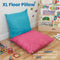 ECR4KIDS JUMBO FLOOR PILLOW, 16W X 16L - RASPBERRY - Like New