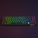 WOMIER M68 HE V2 65% THEMED HALL EFFECT WIRED GAMING KEYBOARD, BLACK/TOPOGRAPHIC - Like New