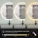 VLSRKA 24" ROUND BATHROOM LED LIGHTED MIRROR WALL MOUNTED - WHITE - Like New