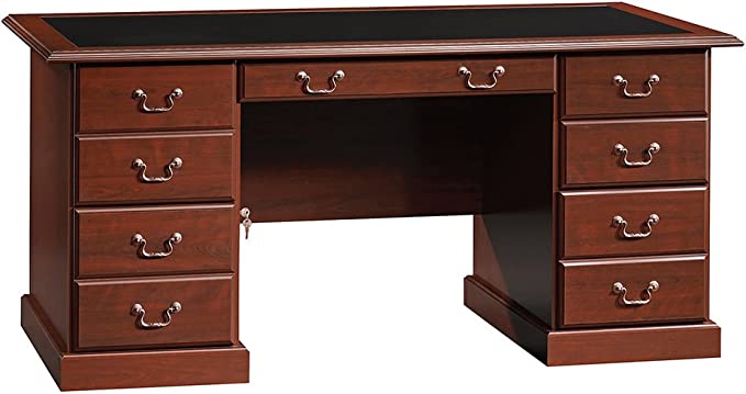 Sauder Heritage Hill Executive Desk Classic Cherry Finish 402159-01 - Like New