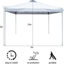 Pop Up Canopy 3x3m Outdoor Folding Instant Gazebo USAKKOAN1030853N3 - White - Like New