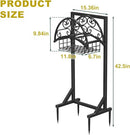 YACONA HEAVY DUTY GARDEN HOSE HOLDER WITH STORAGE BASKET - BLACK - Like New