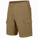 BLU ROCK MEN'S SLIM FIT SUPER STRETCH CARGO SHORTS - SIZE: MEN 36 - KHAKI - Brand New