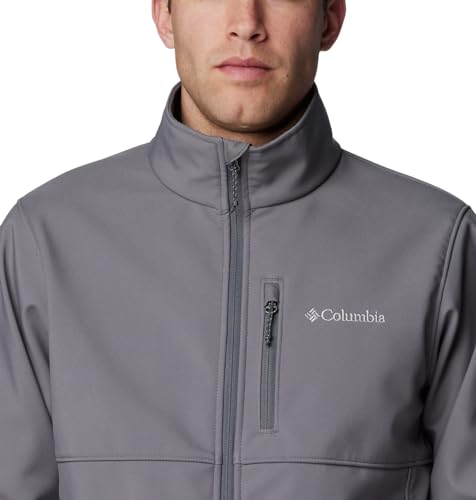 1556531023 COLUMBIA MEN'S ASCENDER SOFTSHELL JACKET CITY GRAY SIZE L - Like New