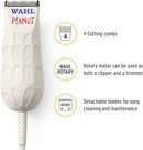 Wahl Professional Peanut Beard Trimmer Hair Clipper Kit 8655-108 - White Like New