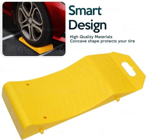 Zonetech TS0004 Tire Saver Ramps, 2 Pack, Yellow - Like New