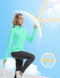 FKEEP WOMEN'S SUN SHIRTS LONG SLEEVE ATHLETIC JACKETS UPF 50+ AQUA GREEN S - Brand New