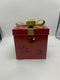 MERRY CHRISTMAS GIFT BOX WITH LID - RED - Like New