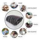 Cozy Blankets New Zealand Wool Blanket with Fringes 55"x79" (140 x 200 cm) Grey - Brand New