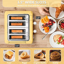 BUYDEEM DT640 4-Slice Toaster, 7 Shade Settings, 1.5" Wide Slots - Yellow - Brand New