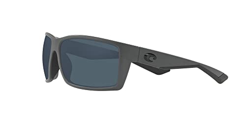 Costa Del Mar Men's Rectangular Sunglasses Matte Grey/Grey Polarized - Like New
