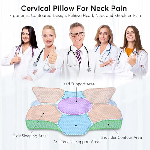 Anvo Cervical Neck Pillow for Neck and Shoulder Pain - Memory Foam Pillows - Like New