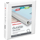 OFFICE DEPOT® BRAND DURABLE VIEW 3-RING BINDER, 1 1/2" SLANT RINGS - WHITE - Brand New