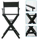 JXUFDHO Tall Directors Chair 30'' Makeup Chair Makeup Artist Black B09XDZM18N - Brand New