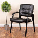 Flash Furniture Haeger LeatherSoft Tufted Executive Reception Chair - Black - Brand New