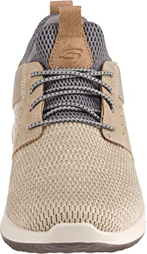 Skechers Men's Classic Fit Delson-Camben Sneaker Taupe Size 8 - Brand New