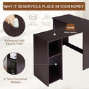 FurnitureR 47.2-Inch L-Shaped Computer Desk Home Office Study Writing Corner - Brand New