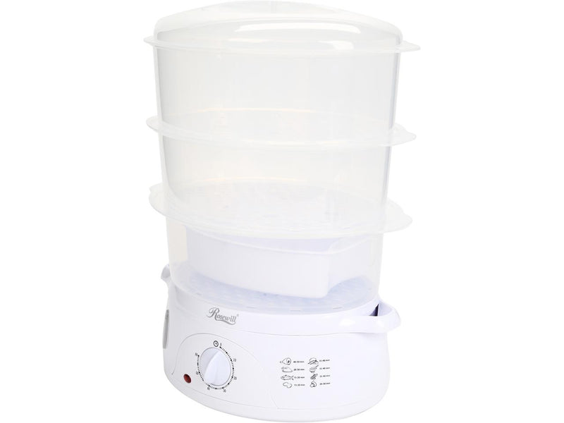 Rosewill 3 Tier Electric Food Steamer with BPA-Free Stackable Baskets, 60-Minute