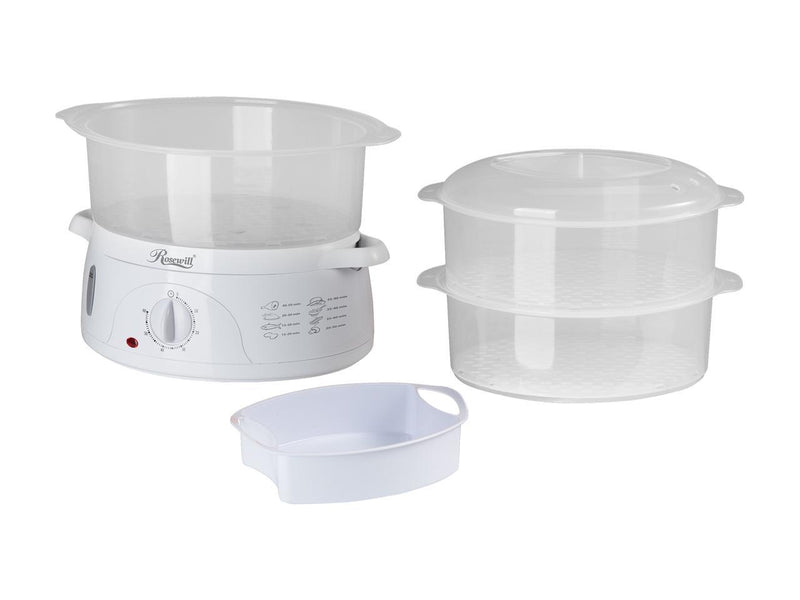 Rosewill 3 Tier Electric Food Steamer with BPA-Free Stackable Baskets, 60-Minute