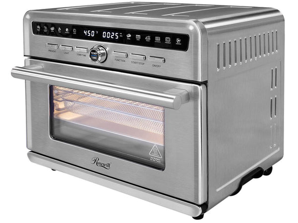 Rosewill Air Fryer Convection Toaster Oven, Stainless Steel Exterior