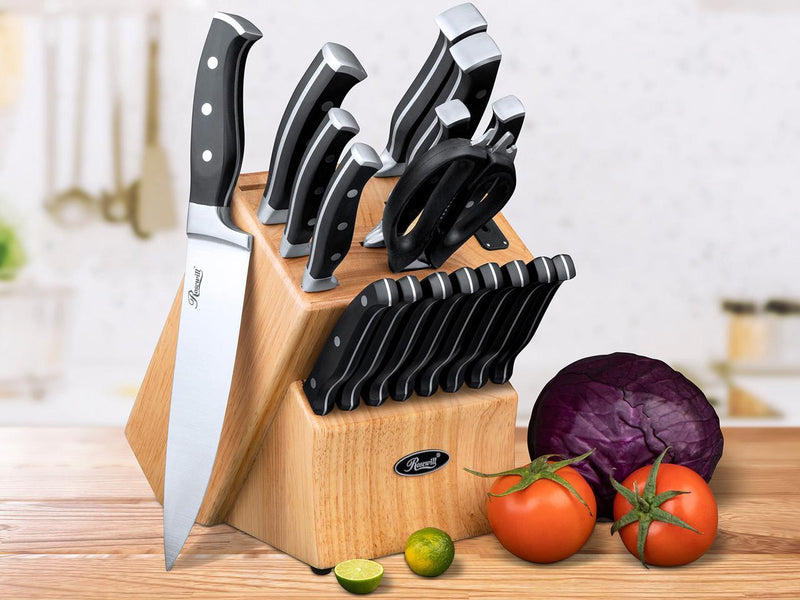 Rosewill 18 Piece Stainless Steel Cutlery Knife Set with Kitchen Shears|