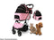 Rosewill 3-in-1 Pet Stroller for Small/Medium Cats or Dogs, Removable Carrier,