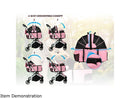 Rosewill 3-in-1 Pet Stroller for Small/Medium Cats or Dogs, Removable Carrier,