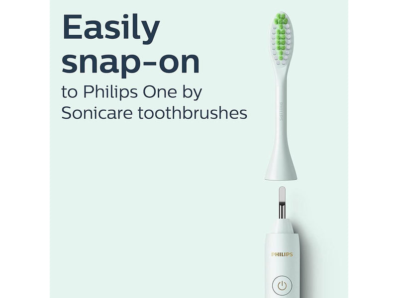 Philips One by Sonicare 2pk Brush Heads, Mint Blue BH1022/03