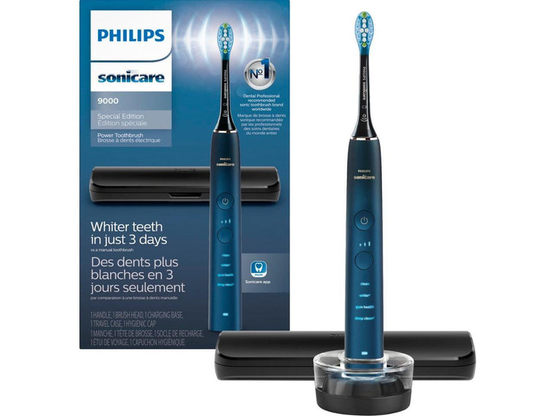 Philips Sonicare 9000 Special Edition Rechargeable Toothbrush, Blue Black,