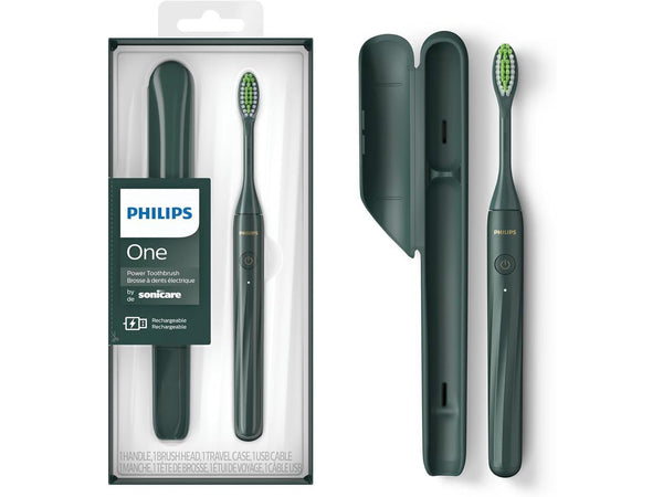 Philips One by Sonicare Rechargeable Toothbrush, Green, (HY1200/28)