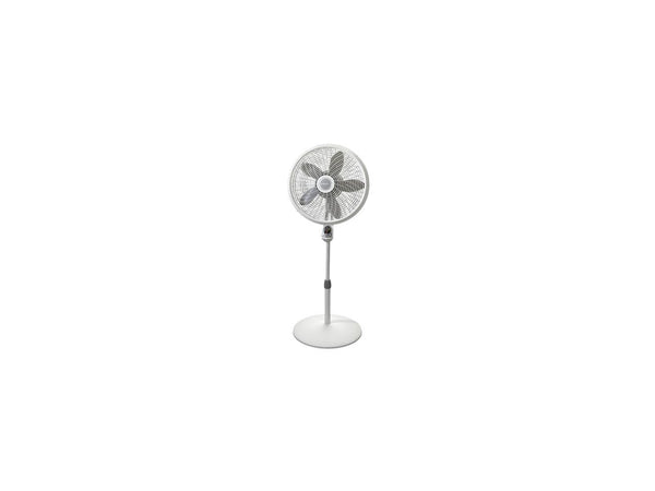 LASKO 1885 18" Pedestal Fan with Remote Control, White