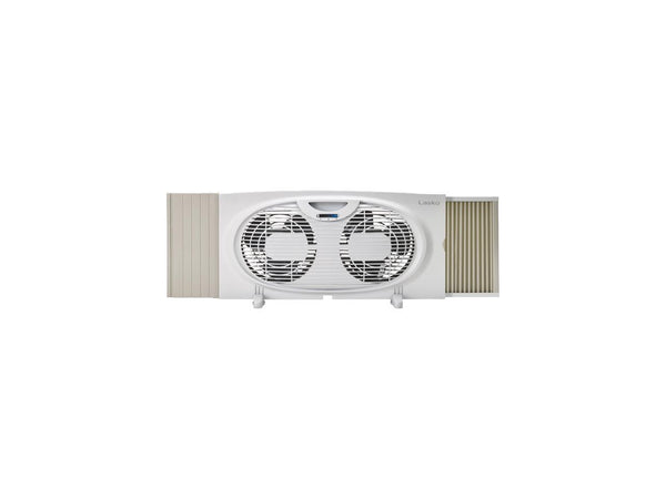 Lasko Twin Window Fan with 2 Speeds, White W07350