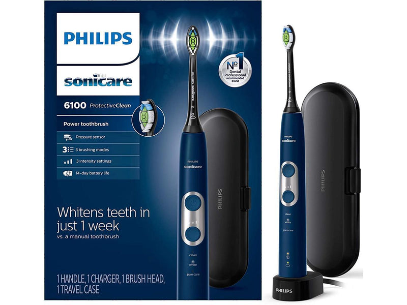 Philips Sonicare ProtectiveClean 6100 Rechargeable Toothbrush, Navy Blue,