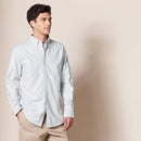 AMAZON ESSENTIALS MEN'S OXFORD SHIRT, SLIM FIT STRETCH MEN SMALL - LIGHT GRAY - Brand New