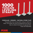 PEARL ABRASIVE CO. Tuscan Leveling System Box of 1000 Straps - Like New