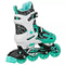 ROLLER DERBY PRODIGY KIDS ADJUSTABLE INLINE-QUAD COMBO SKATES - WHITE/MINT GREEN - Like New