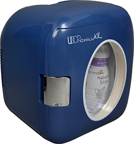 UBER APPLIANCE UBER CHILL XL 9 LITER 12-CAN RETRO PORTABLE FRIDGE - NAVY BLUE - Like New