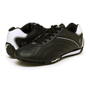 Goodyear Mens Ori Racer Sneaker Low-Top PU Leather & Mesh GY206215 Black/White - Brand New