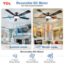 TCL Ceiling Fans with Lights, 52 Inch Low Profile Ceiling Fan with Light - Like New