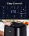 MILIN AIR FRYER 1700W XL with 100 RECIPES COOKBOOK, 5.8 QT ML9AF0010 - Black Like New