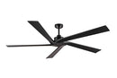 Eupholite 72" Ceiling Fan, Solid Wood Blades, No Light, - Scratch & Dent