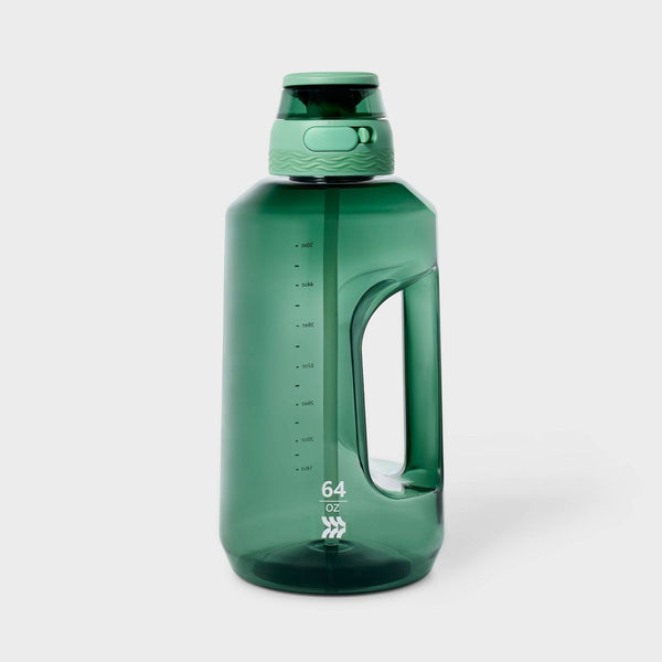 ALL IN MOTION 64OZ TRITAN BEVERAGE PLASTIC WATER BOTTLE - SOFT GREEN - Like New