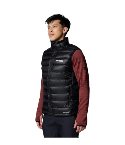 WO8959 Columbia Men Arctic Crest Down Vest Black M - Brand New
