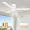 OPONL 52" Ceiling Fan w/ Light Remote Control - White - Like New