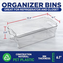 LIFEMASTER Stackable Pantry Organizers, Storage Bins - 4 Pack - Clear Like New