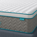 Serweet 8 Inch Bamboo Charcoal Memory Foam Hybrid Mattress - 5-Zone - White/Gray - Like New