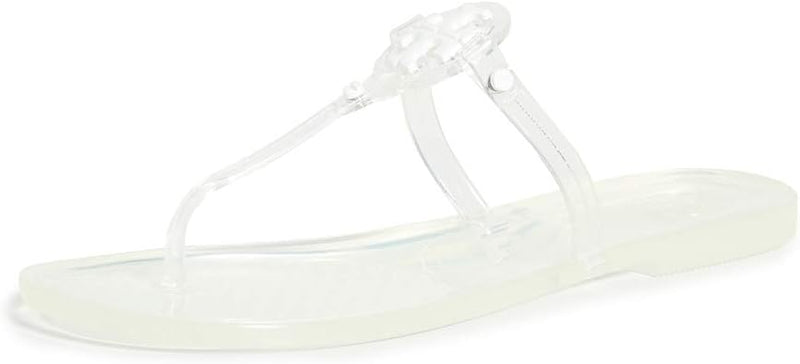 TORY BURCH WOMEN'S MINI MILLER THONG FLIP FLOPS, CLEAR, 11 - Scratch & Dent